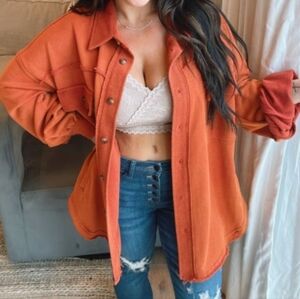 Orange Button-Up Jacket